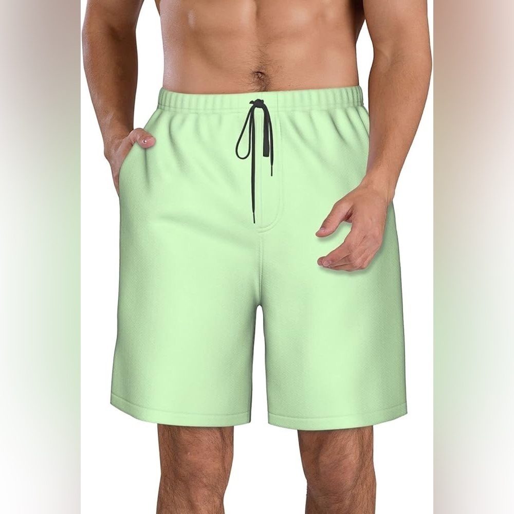 Mint Green Men's Athletic Shorts